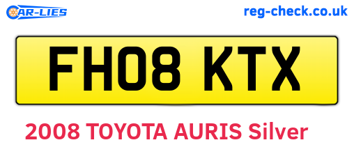 FH08KTX are the vehicle registration plates.