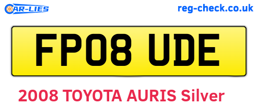 FP08UDE are the vehicle registration plates.