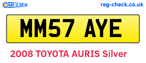 MM57AYE are the vehicle registration plates.