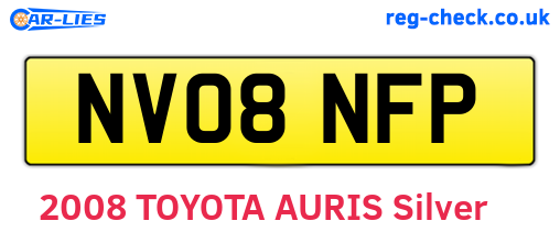 NV08NFP are the vehicle registration plates.