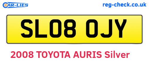 SL08OJY are the vehicle registration plates.