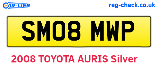 SM08MWP are the vehicle registration plates.