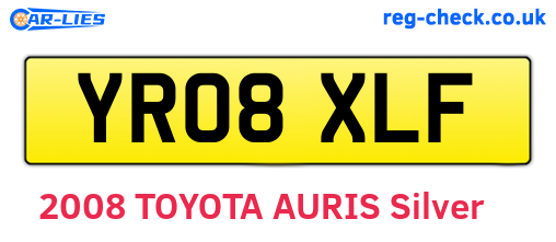 YR08XLF are the vehicle registration plates.