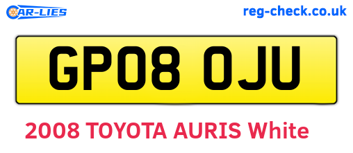 GP08OJU are the vehicle registration plates.