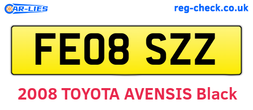 FE08SZZ are the vehicle registration plates.