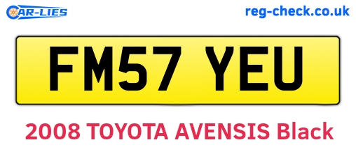FM57YEU are the vehicle registration plates.