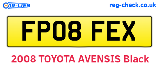 FP08FEX are the vehicle registration plates.