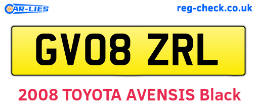 GV08ZRL are the vehicle registration plates.