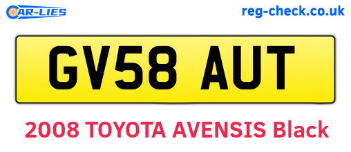 GV58AUT are the vehicle registration plates.