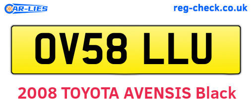 OV58LLU are the vehicle registration plates.