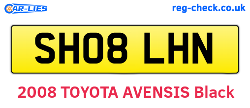 SH08LHN are the vehicle registration plates.
