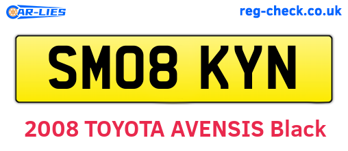 SM08KYN are the vehicle registration plates.