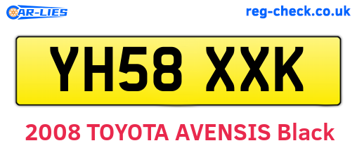 YH58XXK are the vehicle registration plates.