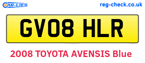 GV08HLR are the vehicle registration plates.