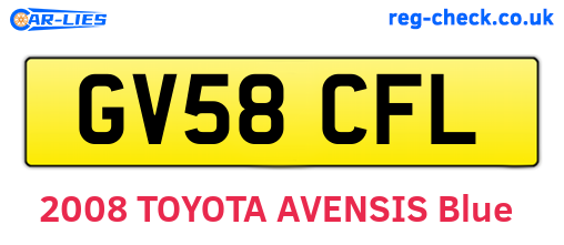 GV58CFL are the vehicle registration plates.