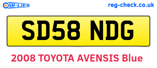 SD58NDG are the vehicle registration plates.