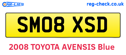 SM08XSD are the vehicle registration plates.