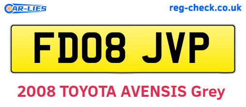 FD08JVP are the vehicle registration plates.