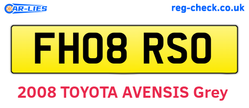 FH08RSO are the vehicle registration plates.