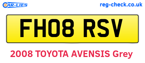 FH08RSV are the vehicle registration plates.