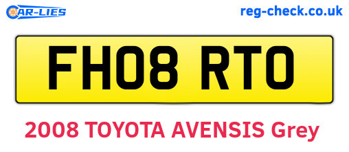 FH08RTO are the vehicle registration plates.