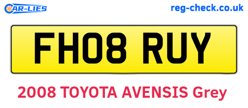 FH08RUY are the vehicle registration plates.