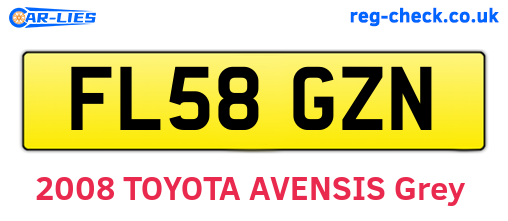 FL58GZN are the vehicle registration plates.