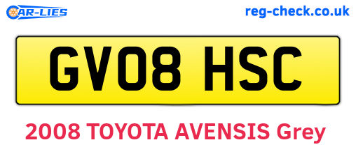GV08HSC are the vehicle registration plates.