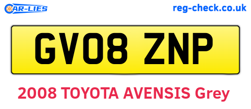 GV08ZNP are the vehicle registration plates.