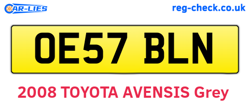 OE57BLN are the vehicle registration plates.