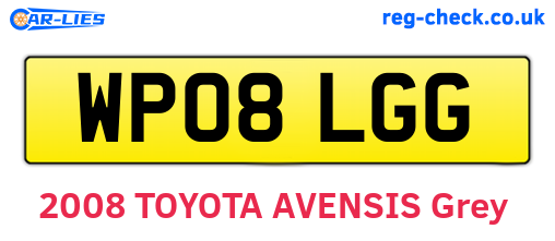WP08LGG are the vehicle registration plates.