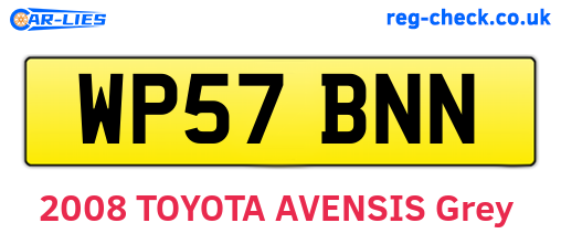 WP57BNN are the vehicle registration plates.