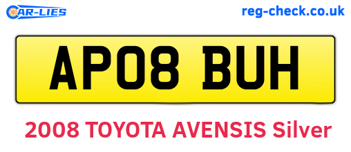 AP08BUH are the vehicle registration plates.