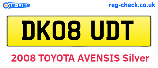 DK08UDT are the vehicle registration plates.