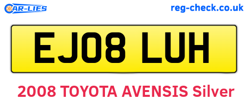 EJ08LUH are the vehicle registration plates.