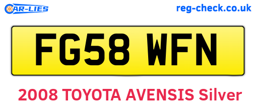 FG58WFN are the vehicle registration plates.