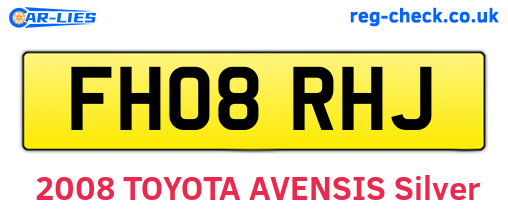 FH08RHJ are the vehicle registration plates.