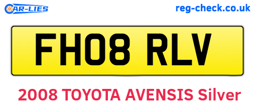 FH08RLV are the vehicle registration plates.