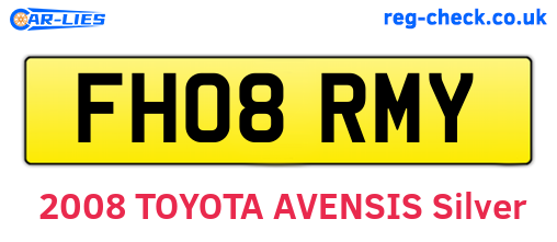 FH08RMY are the vehicle registration plates.