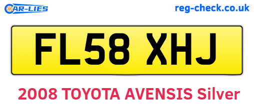 FL58XHJ are the vehicle registration plates.