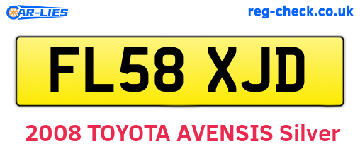 FL58XJD are the vehicle registration plates.