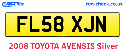 FL58XJN are the vehicle registration plates.