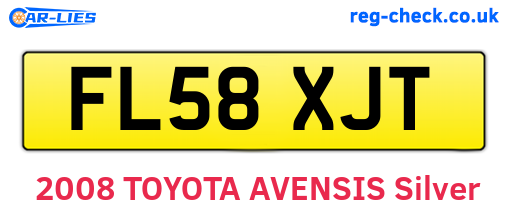 FL58XJT are the vehicle registration plates.