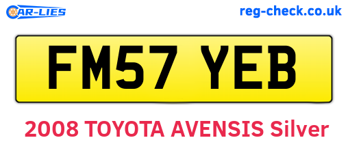 FM57YEB are the vehicle registration plates.