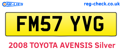 FM57YVG are the vehicle registration plates.