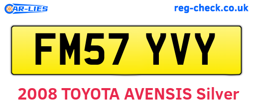 FM57YVY are the vehicle registration plates.