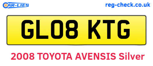 GL08KTG are the vehicle registration plates.