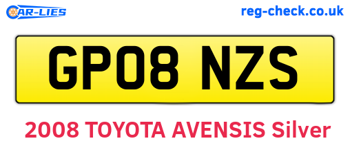 GP08NZS are the vehicle registration plates.