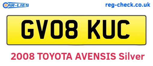 GV08KUC are the vehicle registration plates.