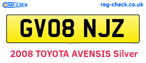 GV08NJZ are the vehicle registration plates.